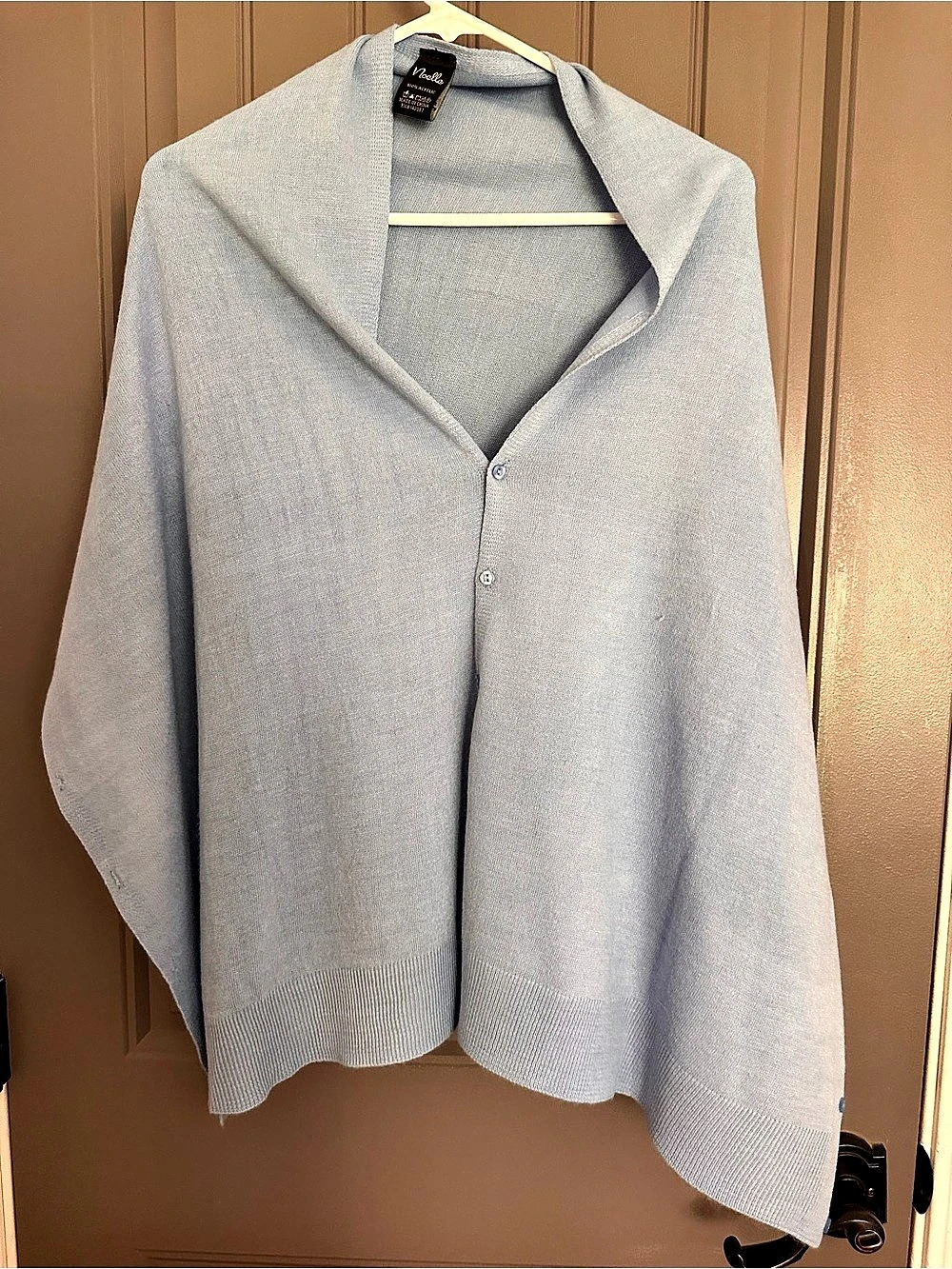 Noelle Blue Acrylic Shall Cardigan Like New